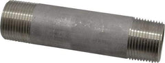 Merit Brass - Schedule 40, 1" Pipe x 5" Long, Grade 304/304L Stainless Steel Pipe Nipple - Welded & Threaded - Benchmark Tooling