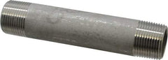 Merit Brass - Schedule 40, 1" Pipe x 6" Long, Grade 304/304L Stainless Steel Pipe Nipple - Welded & Threaded - Benchmark Tooling