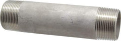 Merit Brass - Schedule 40, 1-1/4" Pipe x 6" Long, Grade 304/304L Stainless Steel Pipe Nipple - Welded & Threaded - Benchmark Tooling