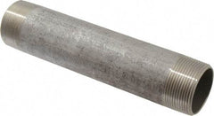 Merit Brass - Schedule 40, 1-1/2" Pipe x 8" Long, Grade 304/304L Stainless Steel Pipe Nipple - Welded & Threaded - Benchmark Tooling