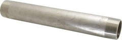 Merit Brass - Schedule 40, 1-1/2" Pipe x 12" Long, Grade 304/304L Stainless Steel Pipe Nipple - Welded & Threaded - Benchmark Tooling