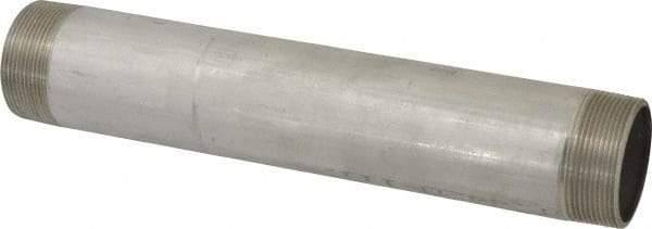 Merit Brass - Schedule 40, 2" Pipe x 12" Long, Grade 304/304L Stainless Steel Pipe Nipple - Welded & Threaded - Benchmark Tooling