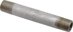 Merit Brass - Schedule 40, 1/8" Pipe x 2-1/2" Long, Grade 316/316L Stainless Steel Pipe Nipple - Welded & Threaded - Benchmark Tooling