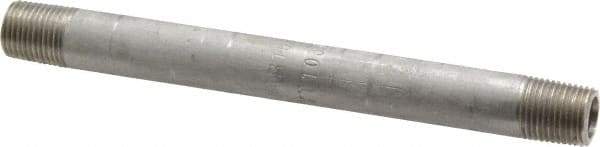 Merit Brass - Schedule 40, 1/8" Pipe x 4" Long, Grade 316/316L Stainless Steel Pipe Nipple - Welded & Threaded - Benchmark Tooling