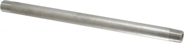 Merit Brass - Schedule 40, 1/8" Pipe x 6" Long, Grade 316/316L Stainless Steel Pipe Nipple - Welded & Threaded - Benchmark Tooling