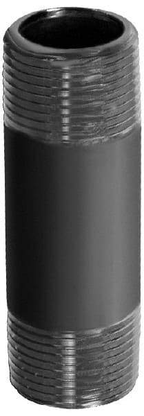 Merit Brass - Schedule 40, 4" Pipe x 4-1/2" Long, Grade 316/316L Stainless Steel Pipe Nipple - Welded & Threaded - Benchmark Tooling