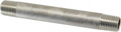 Merit Brass - Schedule 40, 1/4" Pipe x 4" Long, Grade 316/316L Stainless Steel Pipe Nipple - Welded & Threaded - Benchmark Tooling