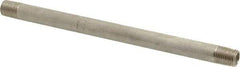 Merit Brass - Schedule 40, 1/4" Pipe x 8" Long, Grade 316/316L Stainless Steel Pipe Nipple - Welded & Threaded - Benchmark Tooling