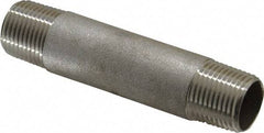 Merit Brass - Schedule 40, 3/8" Pipe x 3" Long, Grade 316/316L Stainless Steel Pipe Nipple - Welded & Threaded - Benchmark Tooling