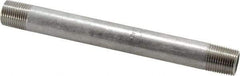 Merit Brass - Schedule 40, 3/8" Pipe x 6" Long, Grade 316/316L Stainless Steel Pipe Nipple - Welded & Threaded - Benchmark Tooling