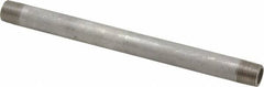 Merit Brass - Schedule 40, 3/8" Pipe x 8" Long, Grade 316/316L Stainless Steel Pipe Nipple - Welded & Threaded - Benchmark Tooling