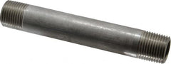 Merit Brass - Schedule 40, 1/2" Pipe x 5" Long, Grade 316/316L Stainless Steel Pipe Nipple - Welded & Threaded - Benchmark Tooling