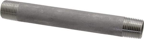 Merit Brass - Schedule 40, 1/2" Pipe x 6" Long, Grade 316/316L Stainless Steel Pipe Nipple - Welded & Threaded - Benchmark Tooling