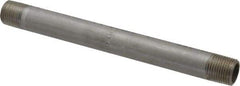 Merit Brass - Schedule 40, 1/2" Pipe x 8" Long, Grade 316/316L Stainless Steel Pipe Nipple - Welded & Threaded - Benchmark Tooling