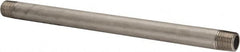 Merit Brass - Schedule 40, 1/2" Pipe x 12" Long, Grade 316/316L Stainless Steel Pipe Nipple - Welded & Threaded - Benchmark Tooling