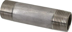 Merit Brass - Schedule 40, 3/4" Pipe x 3-1/2" Long, Grade 316/316L Stainless Steel Pipe Nipple - Welded & Threaded - Benchmark Tooling