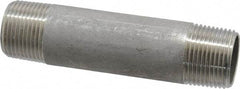 Merit Brass - Schedule 40, 3/4" Pipe x 4" Long, Grade 316/316L Stainless Steel Pipe Nipple - Welded & Threaded - Benchmark Tooling