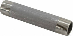 Merit Brass - Schedule 40, 3/4" Pipe x 5" Long, Grade 316/316L Stainless Steel Pipe Nipple - Welded & Threaded - Benchmark Tooling