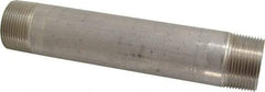 Merit Brass - Schedule 40, 1-1/4" Pipe x 8" Long, Grade 316/316L Stainless Steel Pipe Nipple - Welded & Threaded - Benchmark Tooling