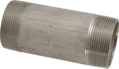 Merit Brass - Schedule 40, 2" Pipe x 5" Long, Grade 316/316L Stainless Steel Pipe Nipple - Welded & Threaded - Benchmark Tooling