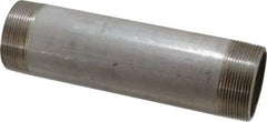 Merit Brass - Schedule 40, 2" Pipe x 8" Long, Grade 316/316L Stainless Steel Pipe Nipple - Welded & Threaded - Benchmark Tooling