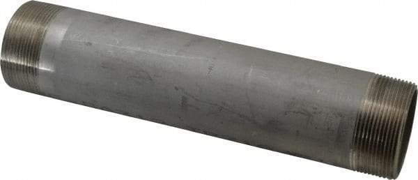 Merit Brass - Schedule 40, 2" Pipe x 10" Long, Grade 316/316L Stainless Steel Pipe Nipple - Welded & Threaded - Benchmark Tooling