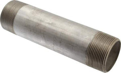 Merit Brass - Schedule 40, 2-1/2" Pipe x 10" Long, Grade 316/316L Stainless Steel Pipe Nipple - Welded & Threaded - Benchmark Tooling