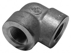 Merit Brass - 2" Grade 316/316L Stainless Steel Pipe 90° Elbow - FNPT x FNPT End Connections, 3,000 psi - Benchmark Tooling