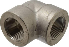 Value Collection - 1" Grade 316/316L Stainless Steel Pipe 90° Elbow - FNPT x FNPT End Connections, 3,000 psi - Benchmark Tooling