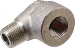 Value Collection - 1/2" Grade 316/316L Stainless Steel Pipe 90° Street Elbow - FNPT x MNPT End Connections, 3,000 psi - Benchmark Tooling