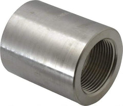 Merit Brass - 1-1/4" Grade 316/316L Stainless Steel Pipe Coupling - FNPT x FNPT End Connections, 3,000 psi - Benchmark Tooling