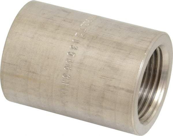 Merit Brass - 1 x 3/4" Grade 316/316L Stainless Steel Pipe Reducer Coupling - FNPT x FNPT End Connections, 3,000 psi - Benchmark Tooling