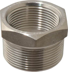 Merit Brass - 1-1/2" Grade 316/316L Stainless Steel Pipe Hex Bushing - MNPT x FNPT End Connections, 3,000 psi - Benchmark Tooling