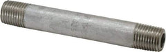 Merit Brass - Schedule 80, 1/4" Pipe x 3-1/2" Long, Grade 316/316L Stainless Steel Pipe Nipple - Seamless & Threaded - Benchmark Tooling