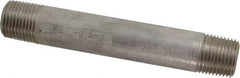 Merit Brass - Schedule 80, 1/2" Pipe x 5" Long, Grade 316/316L Stainless Steel Pipe Nipple - Seamless & Threaded - Benchmark Tooling