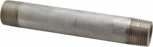 Merit Brass - Schedule 80, 3/4" Pipe x 6" Long, Grade 316/316L Stainless Steel Pipe Nipple - Seamless & Threaded - Benchmark Tooling