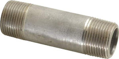 Merit Brass - Schedule 80, 1" Pipe x 4" Long, Grade 316/316L Stainless Steel Pipe Nipple - Seamless & Threaded - Benchmark Tooling