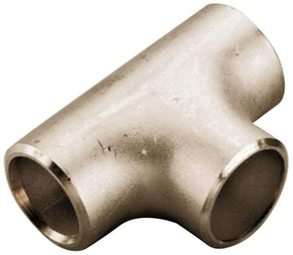 Merit Brass - 3/4" Grade 316L Stainless Steel Pipe Tee - Butt Weld x Butt Weld x Butt Weld End Connections - Benchmark Tooling