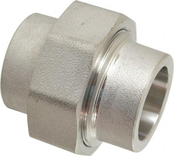 Merit Brass - 1" Grade 316 Stainless Steel Pipe Union - Socket Weld x Socket Weld End Connections, 3,000 psi - Benchmark Tooling