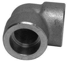 Merit Brass - 1-1/2" Grade 316 Stainless Steel Pipe 90° Elbow - Socket Weld x Socket Weld End Connections, 3,000 psi - Benchmark Tooling