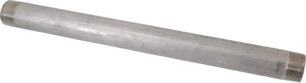 Merit Brass - Schedule 40, 1-1/4" Pipe x 18" Long, Grade 304/304L Stainless Steel Pipe Nipple - Welded & Threaded - Benchmark Tooling