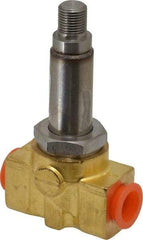 Parker - 1/4" Port, Brass Solenoid Valve - Closed, PCTFE Seal - Benchmark Tooling