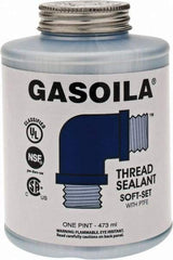 Federal Process - 1 Pt Brush Top Can Blue/Green Easy Seal Applicator with Gasoila Soft-Set - 600°F Max Working Temp - Benchmark Tooling