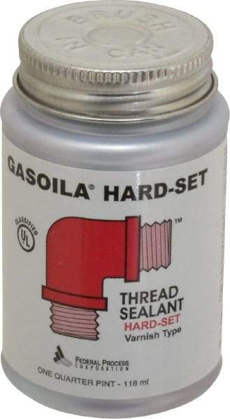 Federal Process - 1/4 Pt Brush Top Can Red Federal Gasoila Hard-Set - 350°F Max Working Temp - Benchmark Tooling