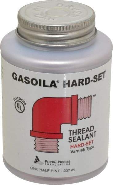 Federal Process - 1/2 Pt Brush Top Can Red Federal Gasoila Hard-Set - 350°F Max Working Temp - Benchmark Tooling