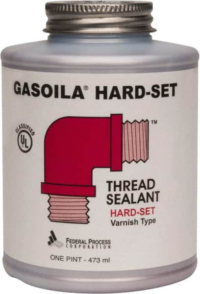 Federal Process - 1 Pt Brush Top Can Red Federal Gasoila Hard-Set - 350°F Max Working Temp - Benchmark Tooling