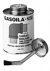 Federal Process - 1/2 Pt Brush Top Can Black Federal Gasoila-100 Thread Sealant - 450°F Max Working Temp - Benchmark Tooling