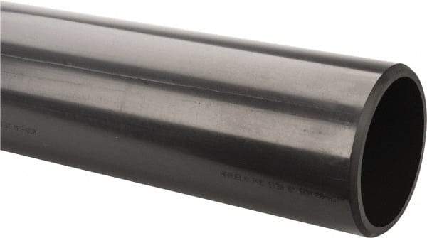 Made in USA - 6" Pipe, 60" Long PVC Unthreaded Plastic Pipe Nipple - 280 Max psi, 5.709" ID x 6-5/8" OD, Schedule 80, Gray - Benchmark Tooling