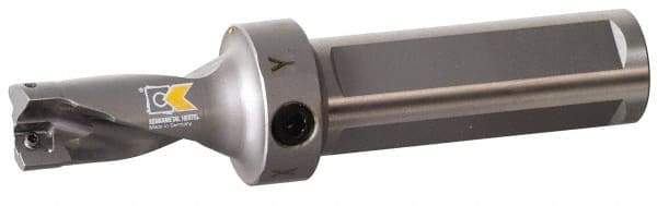 Kennametal - 2.53" Max Drill Depth, 3xD, 0.8441" Diam, Indexable Insert Drill - 2 Inserts, 1" Shank Diam, Straight Shank - Benchmark Tooling