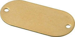 C.H. Hanson - 2-1/8 Inch Wide, Style 1, Brass Blank Metal Plate - 1 Inch High, 25 Pieces - Benchmark Tooling